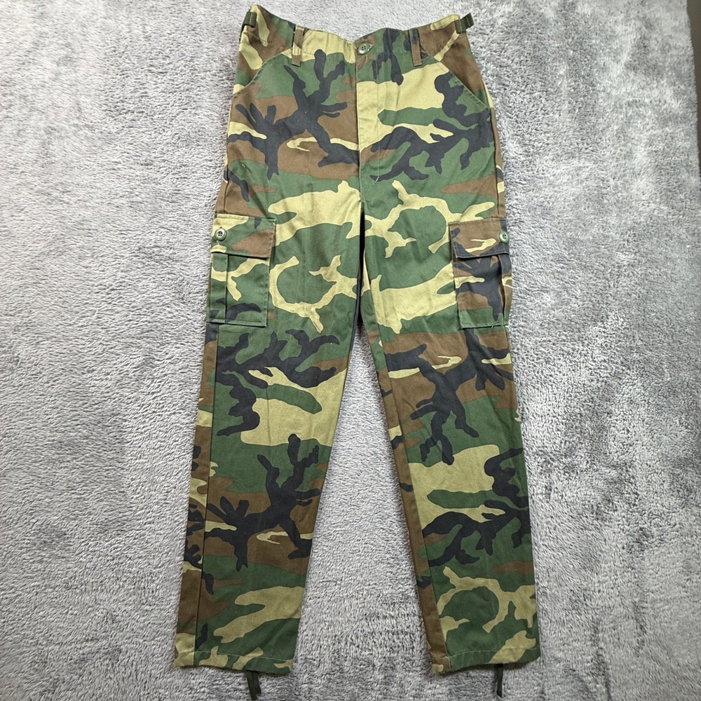 Rothco BDU Camo Pants Boys Size 18 Green Woodland Tactical Cargo Excellent